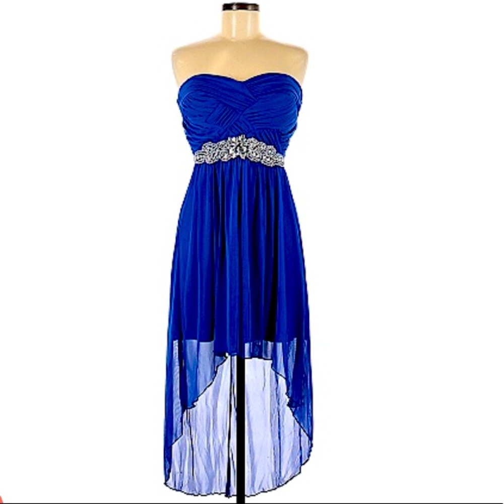 A Stunning Jodi Kristopher strapless semi-formal Dress!! PERFECT for PROM! SZ 9